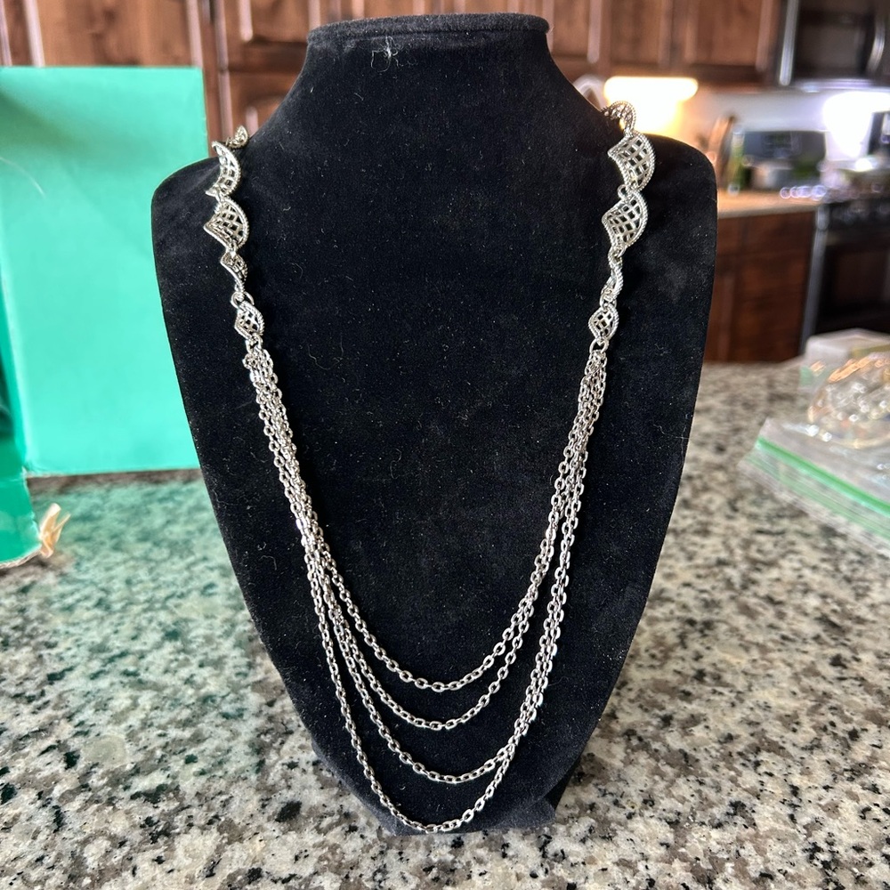 Lia Sophia Silver Multi-Strand Necklace